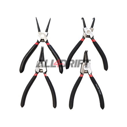 Sicherungsringzangen-Satz - 2 x gebogen / 2 x gerade (Seegerringe)