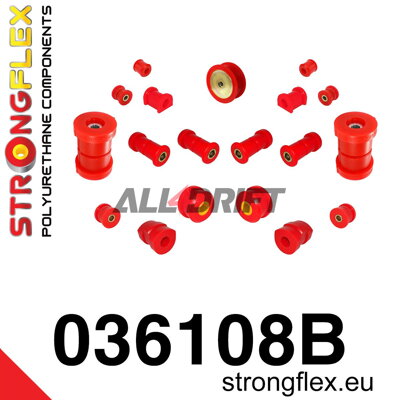 036108B Kompletter Satz Achsgummilager BMW E36 Compact