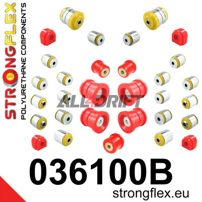 036100B Komplettes Set Polyurethan-Achslagerungen BMW X3 / X4
