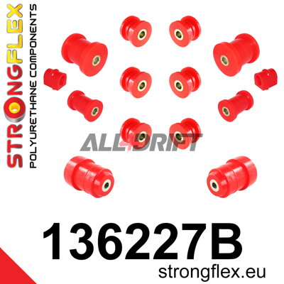 136227B Komplettsatz Polyurethan-Fahrwerksbuchsen - Opel / Vauxhall G (98-04)