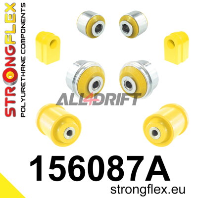 156087A Satz SPORT-Fahrwerksbuchsen für die vordere Aufhängung und den Hinterachsträger - Renault III (10-16) RS