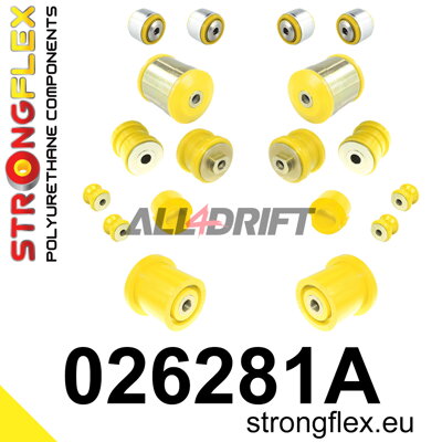 026281A Polyurethan-Buchsen-Satz für Vorderachse und Hinterachslenker SPORT Audi / Škoda / VW