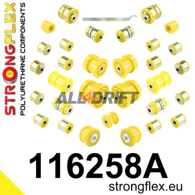 116258A Komplettes SPORT-Fahrwerksbuchsen-Satz aus Polyurethan - Mercedes W204 RWD