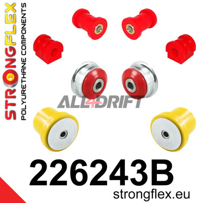 226243B Polyurethan Buchsen Satz Vorderachsaufhängung und Hinterachsträger - Seat Mii (11-21)