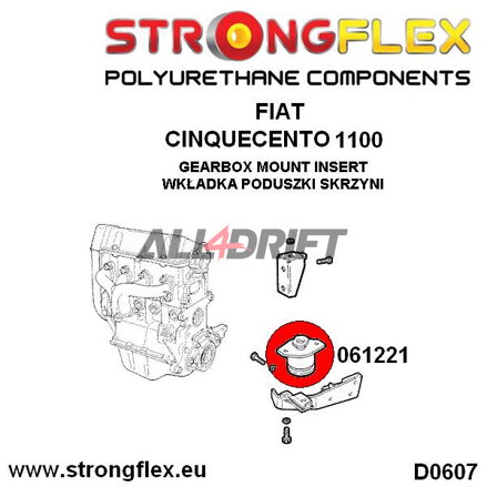 061221B Getriebelager-Einsätze - Fiat Cinquecento (91-98)