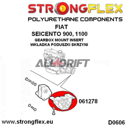 061278A SPORT Getriebelager Einsatz - Fiat Seicento (98-08)