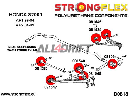 081584A: Hinterachs-Querlenkerbuchse oben SPORT – Honda AP2 (04-09)