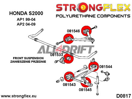 086154B: Komplettes Achslager-Set AP2 - Honda AP2 (04-09)