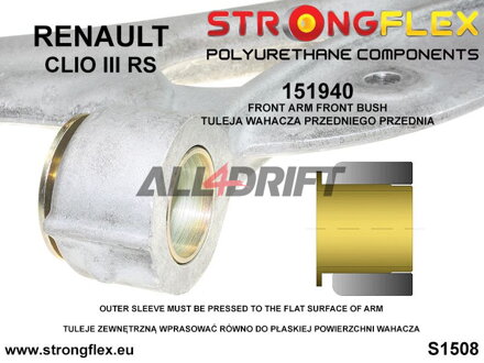 151940A Vorderachs-Querlenkerlager SPORT - Renault III RS