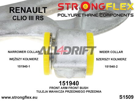 151940A Vorderachs-Querlenkerlager SPORT - Renault III RS