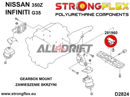 281960B Getriebelager-Einsätze Infiniti / Nissan