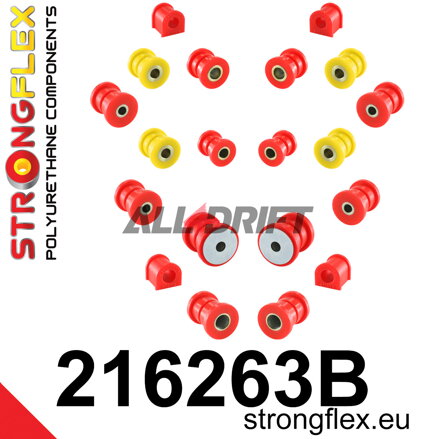 216263B: Komplettsatz Fahrwerksbuchsen - Toyota T180 (89-93)