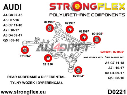 021997B Hinterachs-Differentiallagerbuchse Audi