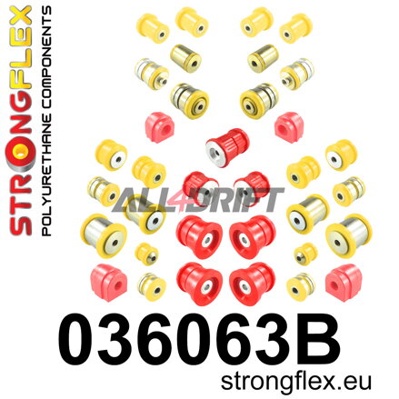 036063B Kompletter Satz Polyurethan-Achslagerbuchsen - BMW F11 (10-17) Touring RWD