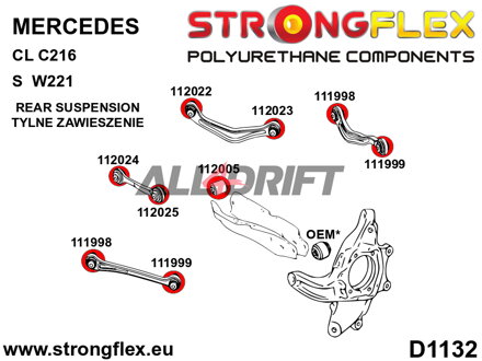 112022A Hinterachs-Querlenkerbuchse – innere SPORT - Mercedes C216 RWD