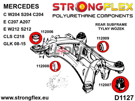 112008B Silentblock Differentialaufhängung hinten - vorne - Mercedes GLK (08-15) X204