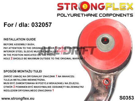 036071A Komplettes SPORT Polyurethan-Achslagerbuchsen-Kit BMW X5 / X6