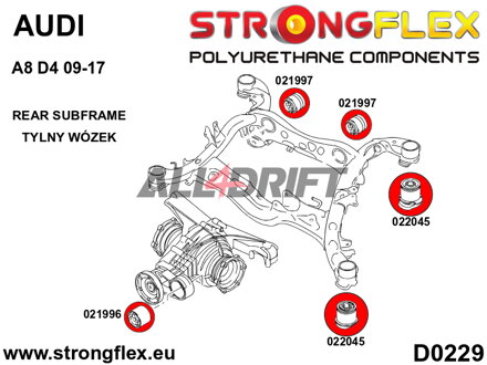 021997B Hinterachs-Differentiallagerbuchse Audi