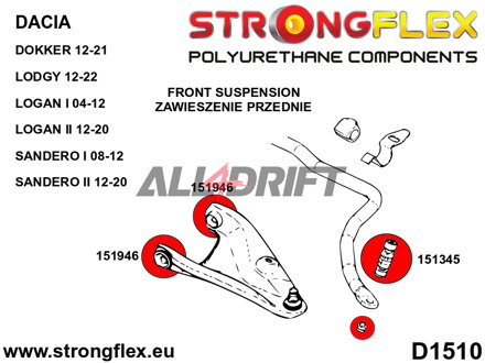 151345B Äußere Stabilisatorlagerung vorne - Renault Thalia I / Symbol (99-08)