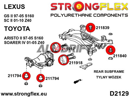 211840B Achsträgerbuchse – hinten – Toyota I (99-05) XE10