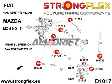 101732A Hinterachslager Radnabe SPORT Fiat / Mazda