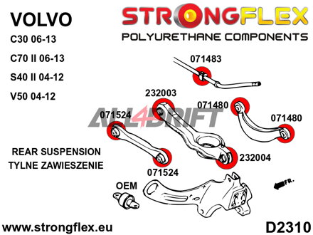 071480B Hinterachs-Querlenkerbuchse oben Ford / Mazda / Volvo