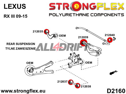 216275A SPORT-Fahrwerksbuchsen-Satz für die Hinterradaufhängung - Lexus III (09-15)