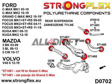 076163B Komplettes Achslager-Satz Ford / Mazda / Volvo