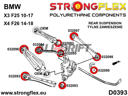 036102B Hinterachs-Buchsen Satz BMW X3 / X4