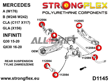 112085A Hinterachs-Querlenkerbuchse SPORT - Mercedes W176 4MATIC