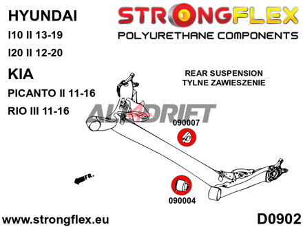 090007B Hinterachs-Stabilisatorlager im Achsträger Hyundai / Kia