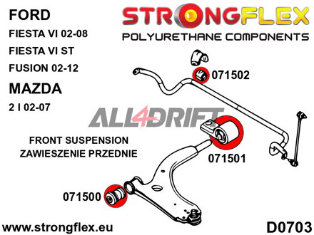 071502A Stabilisatorlager vorne SPORT Ford / Mazda