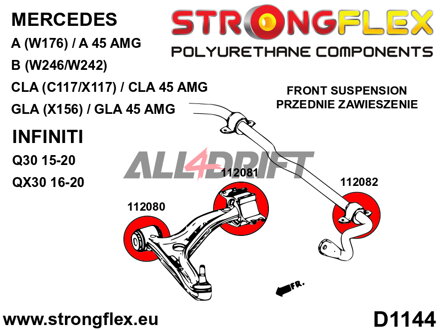 112080A Querlenkerbuchse – Vorderachse, vorne SPORT Infiniti / Mercedes