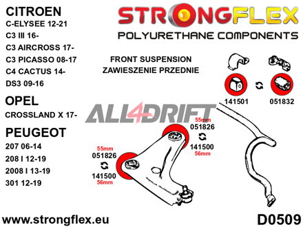 141501A Stabilisatorlager SPORT, vorne