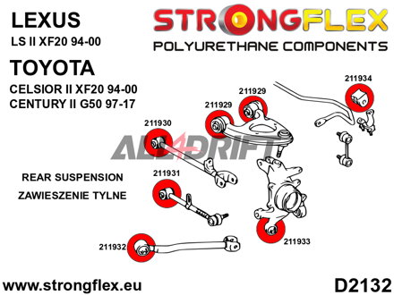 216250A Komplettsatz Fahrwerksbuchsen SPORT - Lexus II (94-00) XF20