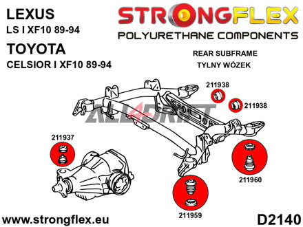 216260A SPORT-Buchsen-Satz für Hinterachsträger - Lexus I (89-94) XF10