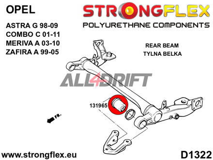 136227A Komplettes SPORT-Polyurethan-Fahrwerksbuchsen-Set - Opel / Vauxhall G (98-04)