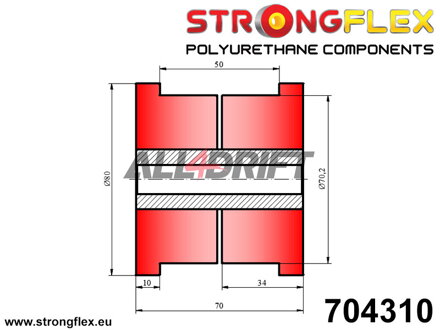 704310 Universal Gummilager 70mm
