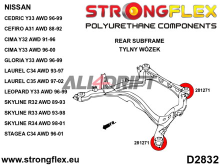 286216B Komplettes Achslager-Set R32 AWD - Nissan R32 (89-94) AWD