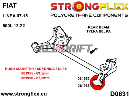 061966B Hinterachs-Lagerbuchse 67,5mm