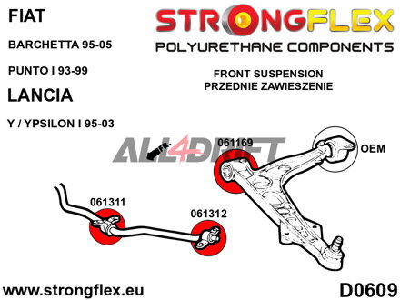 061311B Innerer Stabilisatorlager Fiat / Lancia