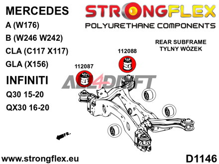 112087B Hinterachsträger – vordere Buchse Infiniti / Mercedes