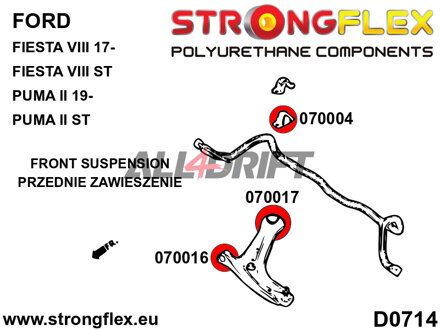 070004B: Stabilisatorlager vorne - Ford MK7 / MK7 ST (08-17)