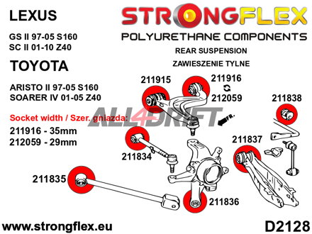 211838B Silentblock Hinterachs-Stabilisator - Toyota I (99-05) XE10