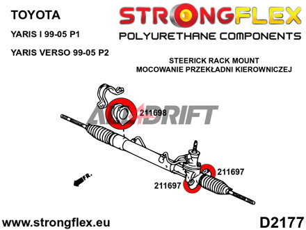 211697B Lenkgetriebelagerbuchse Toyota Yaris / Yaris Verso