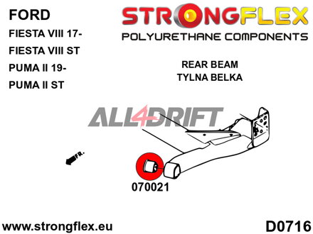 070021B Achsträgerbuchse Hinterachse Ford Fiesta / Puma