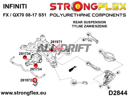 281972A Hinterachs-Stabilisatorlager SPORT - Infiniti FX / QX70 (08-17) S51