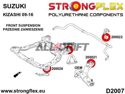 206166A Komplettes SPORT-Fahrwerksbuchsen-Satz – Suzuki FWD