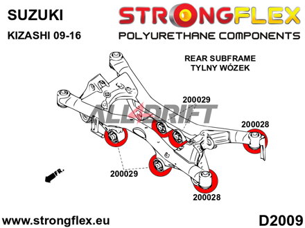 206166B Komplettes Set Polyurethan-Fahrwerksbuchsen – Suzuki FWD