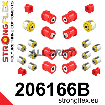 206166B Komplettes Set Polyurethan-Fahrwerksbuchsen – Suzuki FWD